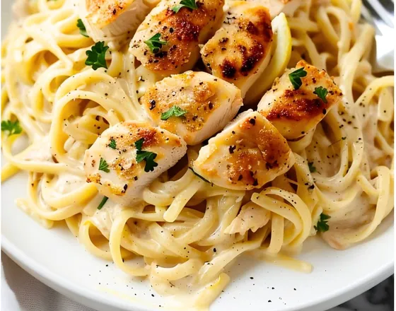 Pasta with Lemon Chicken Sauce